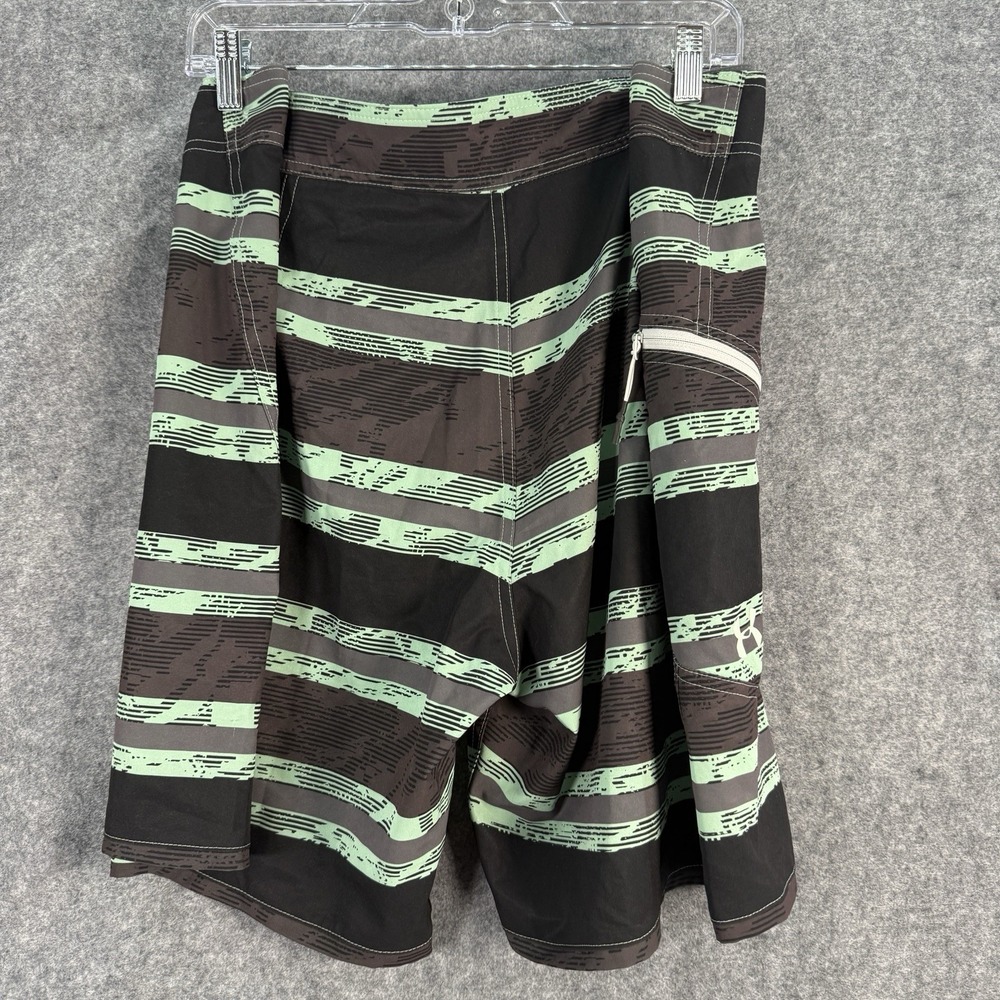 Under Armour Heat Gear‎ Board Shorts Mens 42 Swim Trunks Loose Fit Green Black - Picture 13 of 13